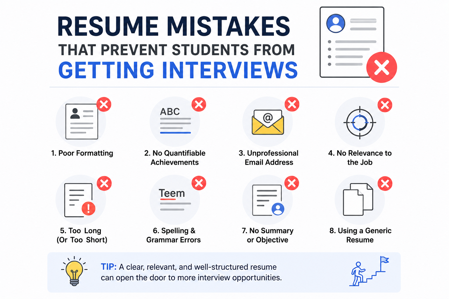 Resume Mistakes That Prevent Students From Getting Interviews